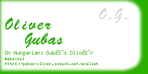 oliver gubas business card